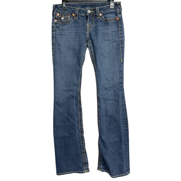 True Religion Women Boot Cut Jeans Denim 28 Blue - Picture 1 of 7